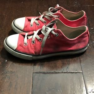 Neon pink girls converse